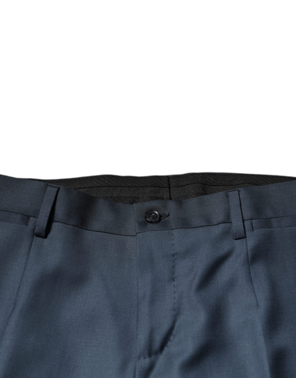 Dolce & Gabbana Blue Wool Tapered Formal Dress Pants