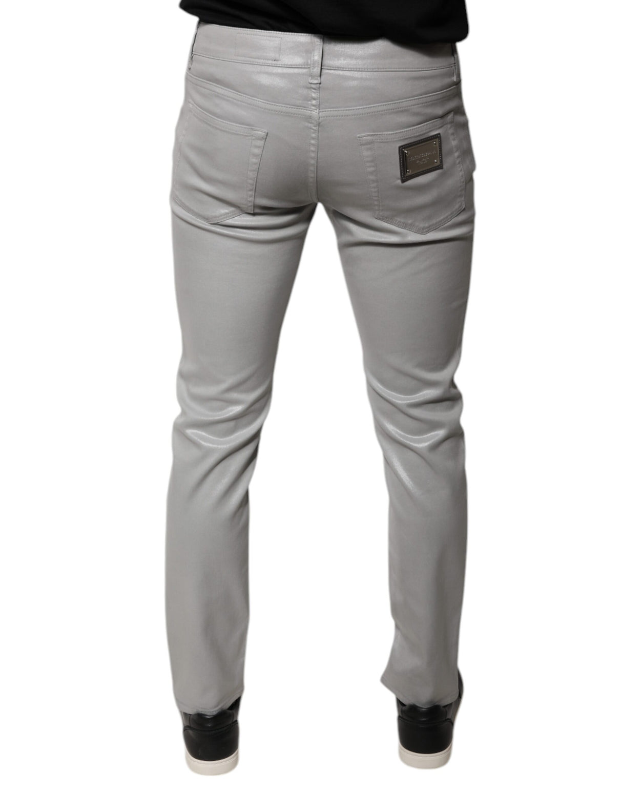 Dolce & Gabbana Gray Cotton Stretch Slim Fit Denim Jeans