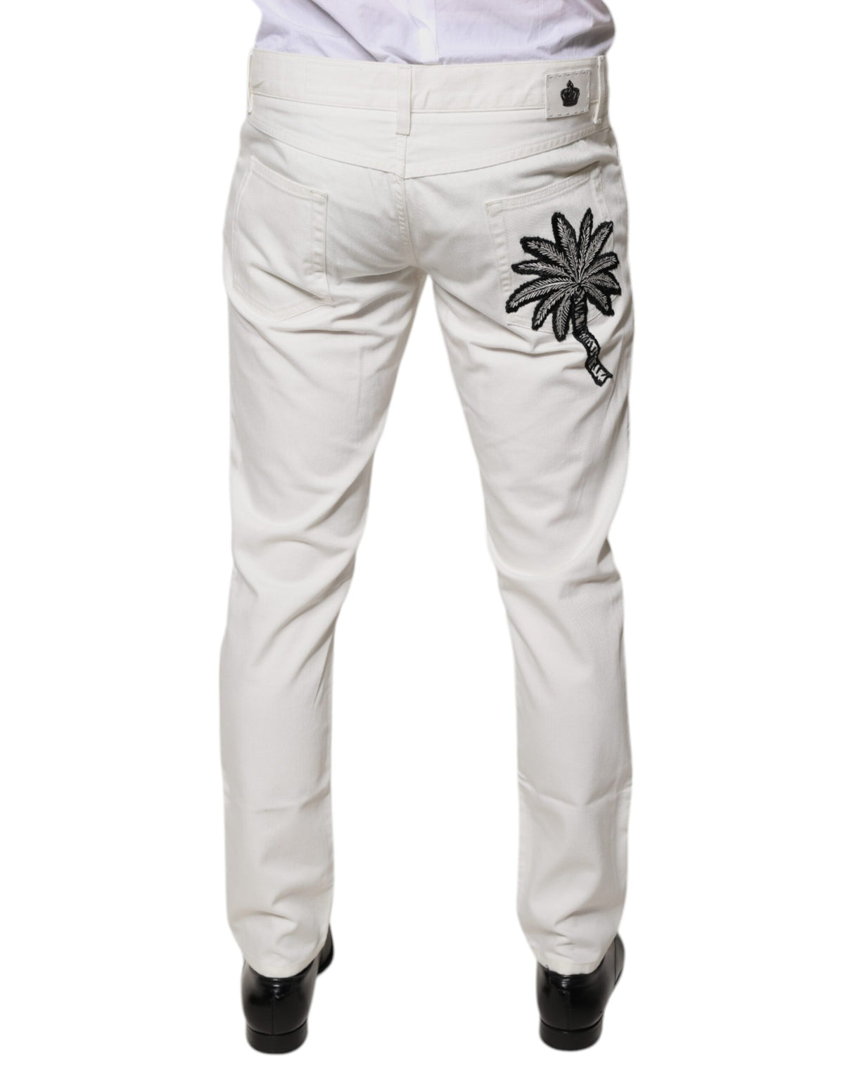 Dolce & Gabbana White Cotton Skinny Denim Jeans