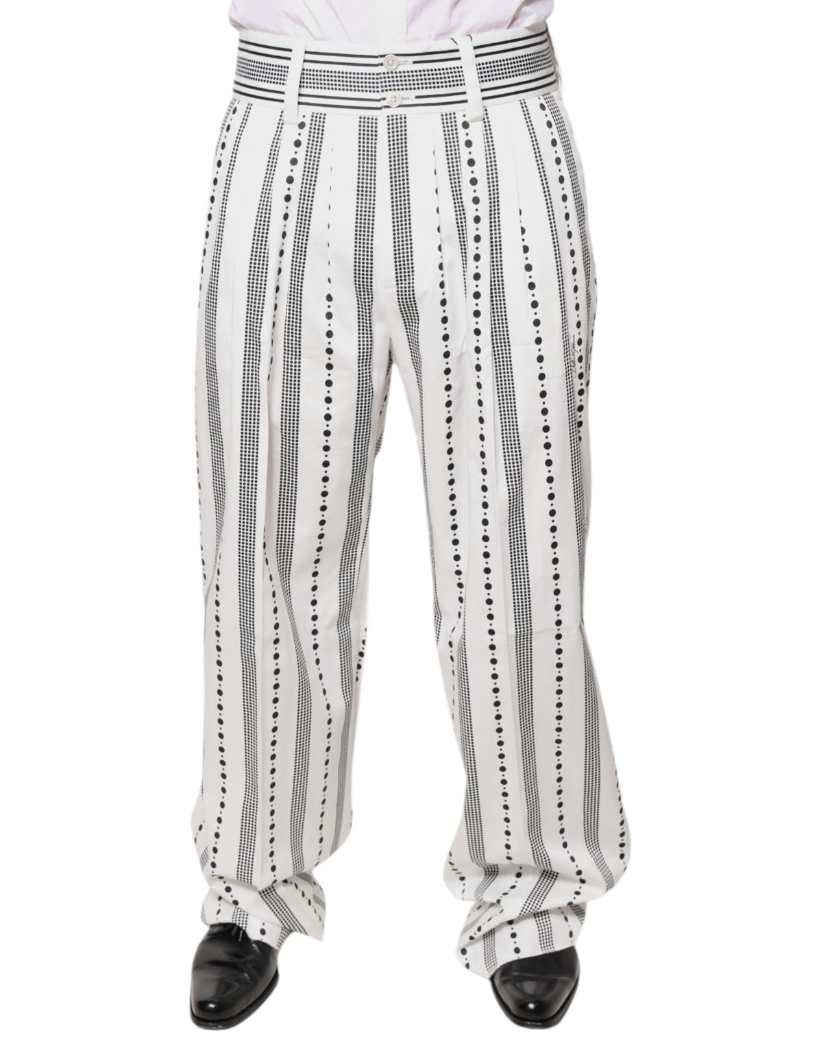 Dolce & Gabbana White Straight Formal Dress Pants