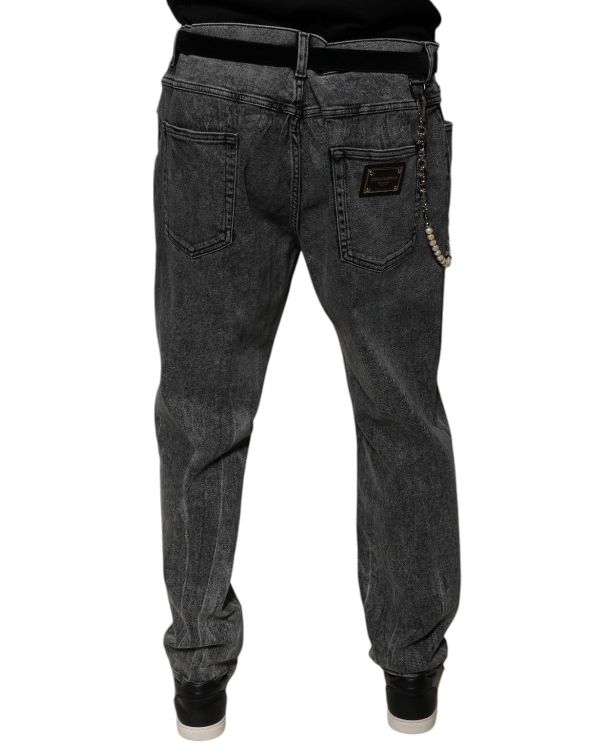 Dolce & Gabbana Dark Gray Cotton Skinny Denim Jeans