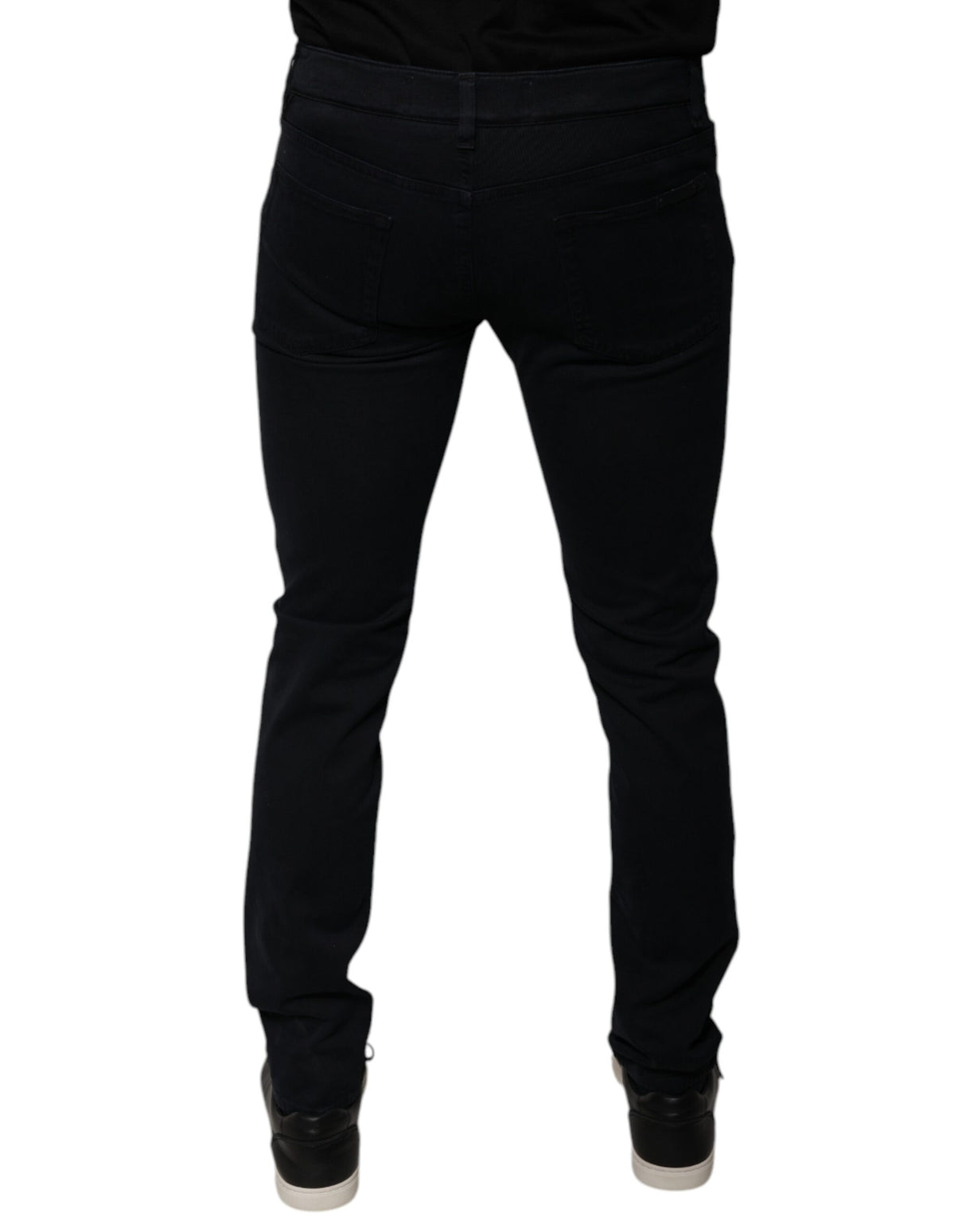 Dolce & Gabbana Black Cotton Stretch Skinny Men Denim Jeans