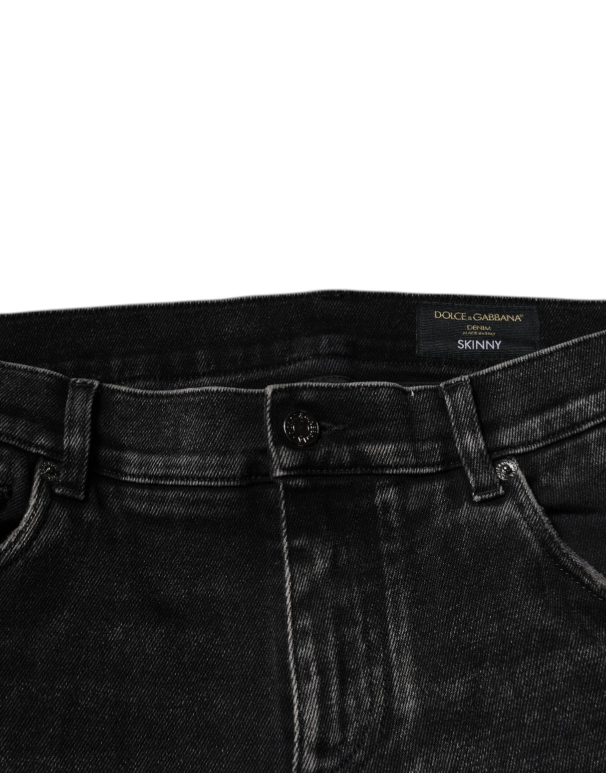 Dolce & Gabbana Black Cotton Stretch Skinny Men Denim Jeans