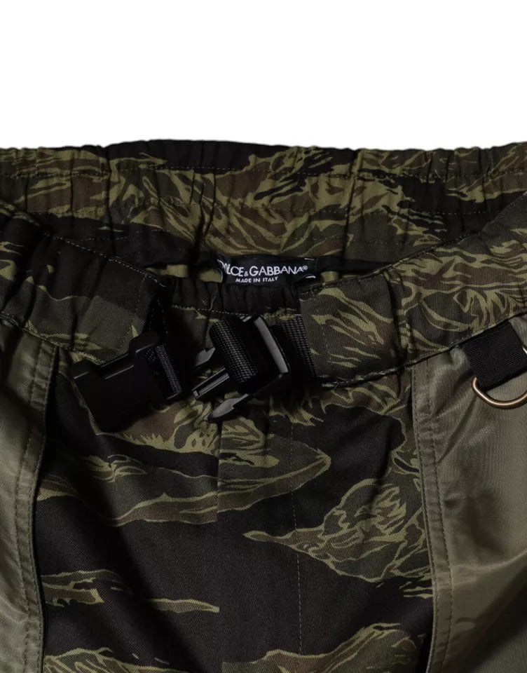 Dolce & Gabbana Green Cotton Jogger Cargo Pants