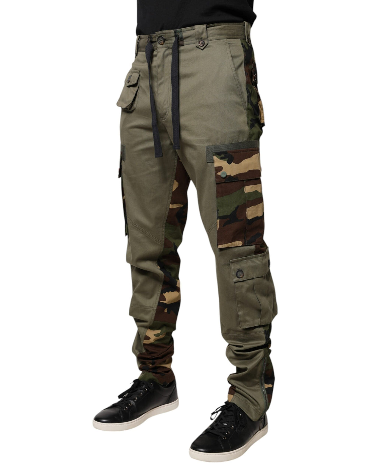 Dolce & Gabbana Multicolor Patchwork Camouflage Cargo Pants