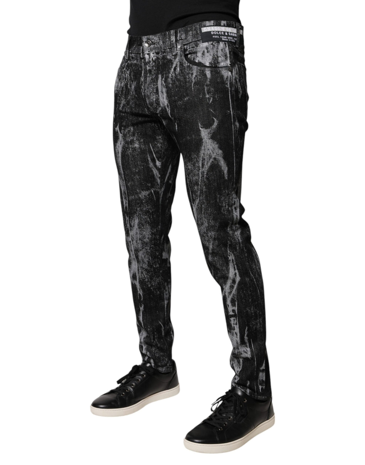 Dolce & Gabbana Multicolor Cotton Tie Dye Skinny Denim Jeans