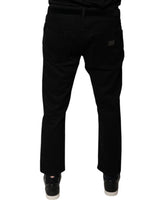 Dolce & Gabbana Black Cotton Stretch Logo Skinny Denim Jeans