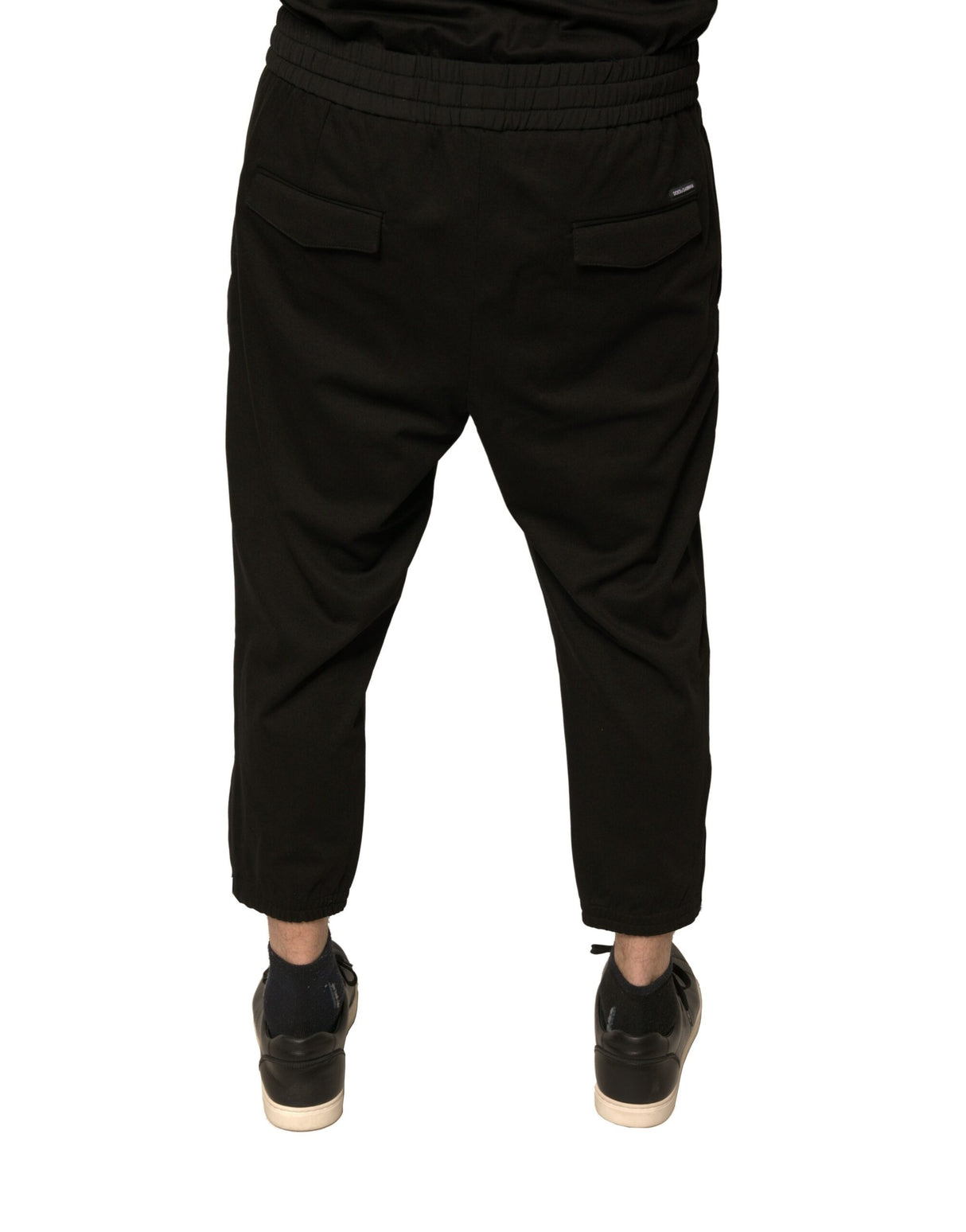 Dolce & Gabbana Black Wool Jogger Jogging Pants