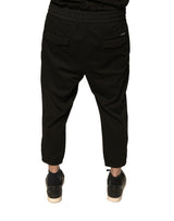 Dolce & Gabbana Black Wool Jogger Jogging Pants