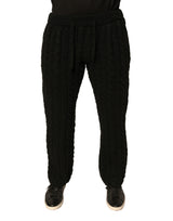 Dolce & Gabbana Black Wool Knitted Skinny Pants