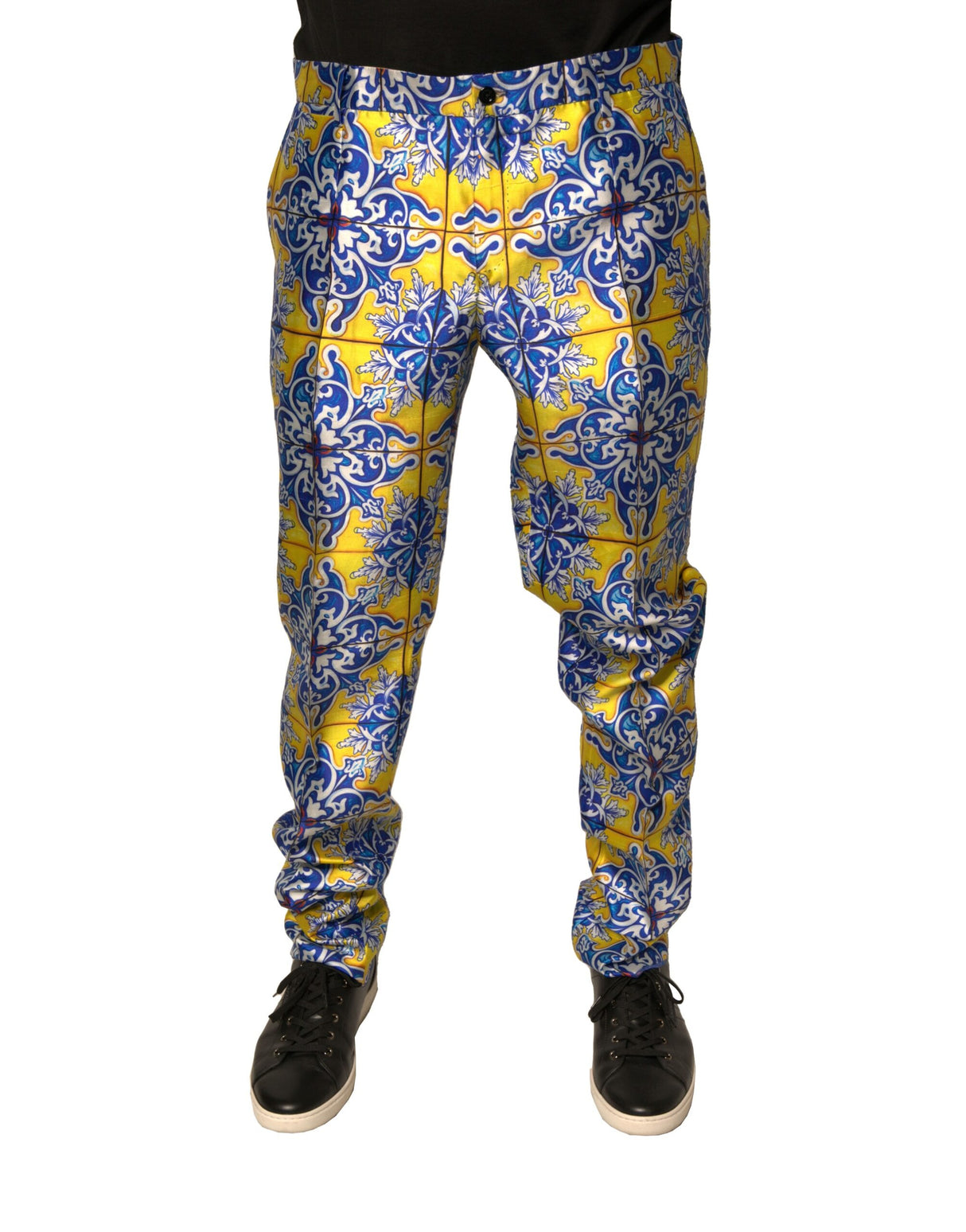 Dolce & Gabbana Multicolor MajolicaSilk Skinny Pants