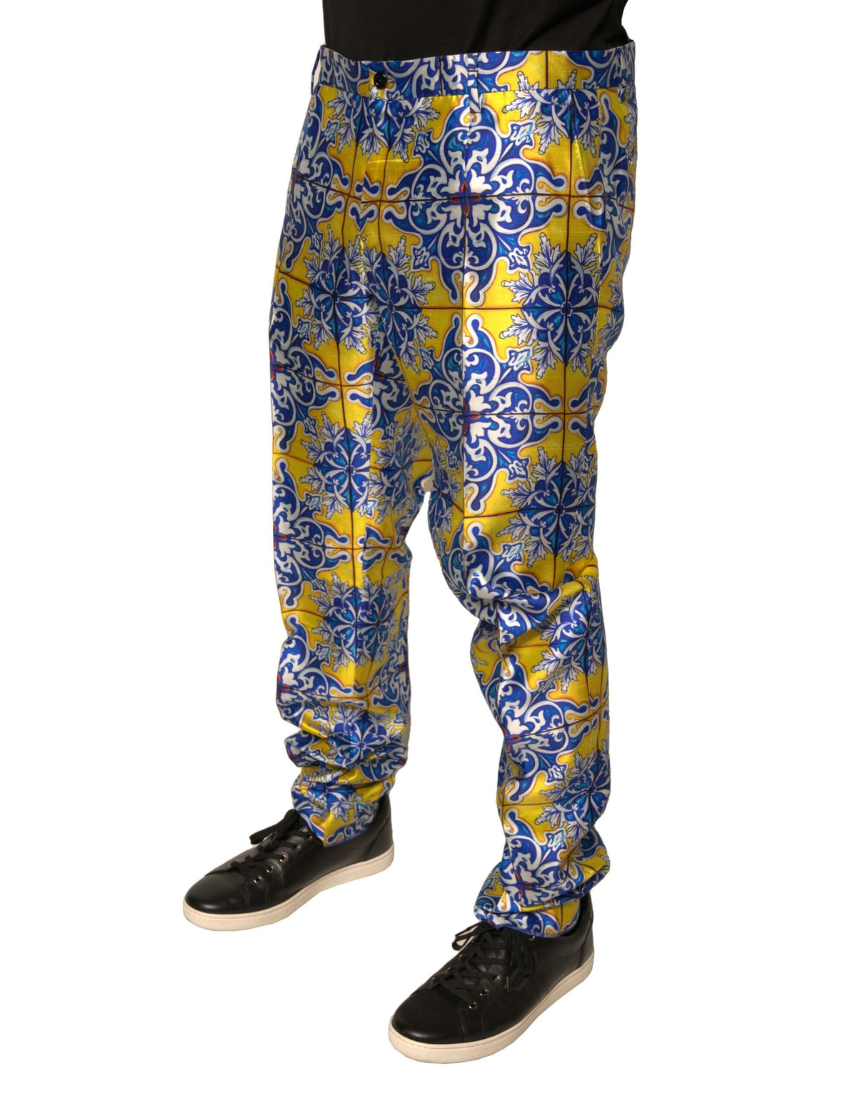 Dolce & Gabbana Multicolor MajolicaSilk Skinny Pants