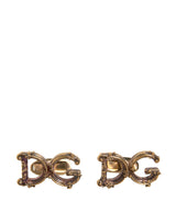 Dolce & Gabbana Gold Tone 925 Sterling Silver DG Logo Cufflink