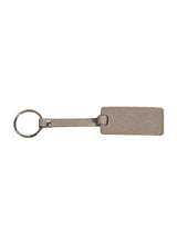 Dolce & Gabbana Beige DG Logo Leather Gold Metal Men Keychain Keyring