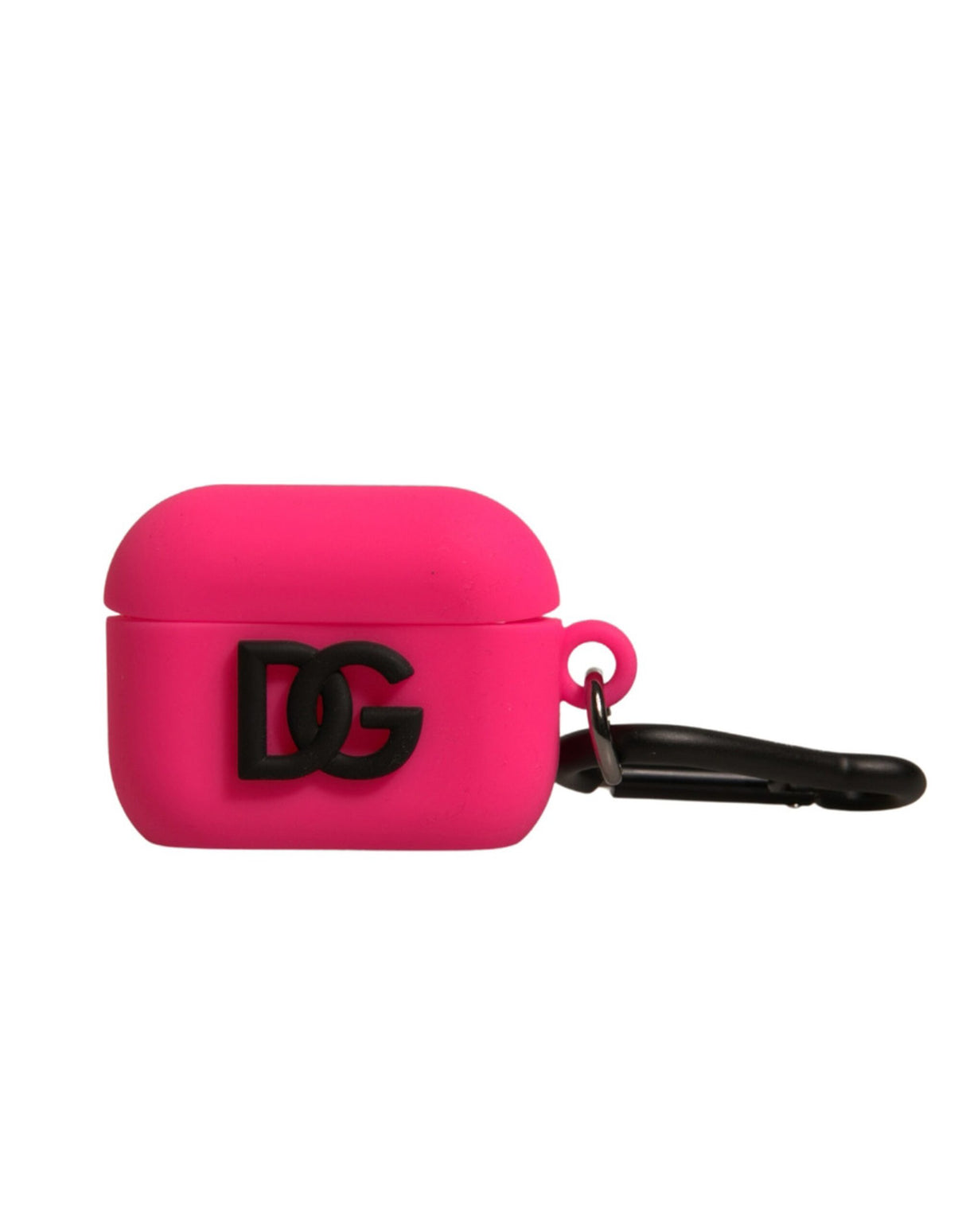 Dolce & Gabbana Pink Silicone Rubber Logo Embossed Airpods Case