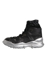 Dolce & Gabbana Black Nylon Galileo High Top Sneakers Shoes