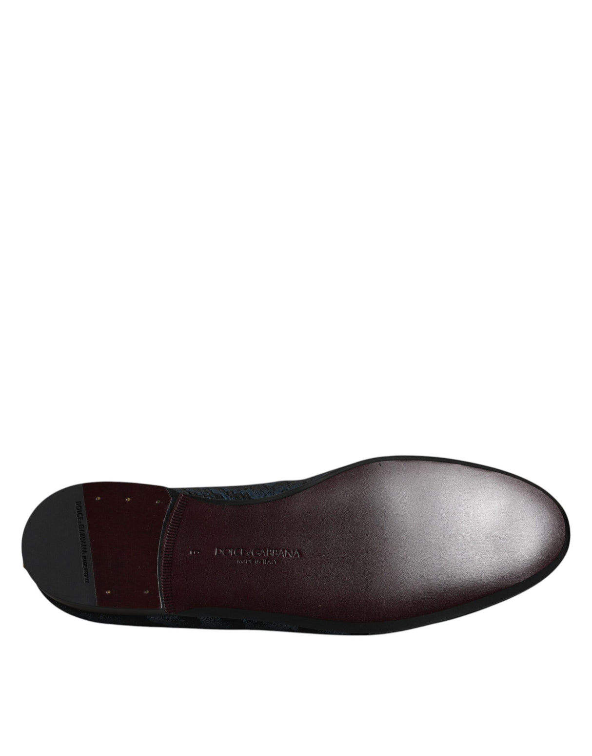 Dolce & Gabbana Blue Black Flats Men Loafers Dress Shoes