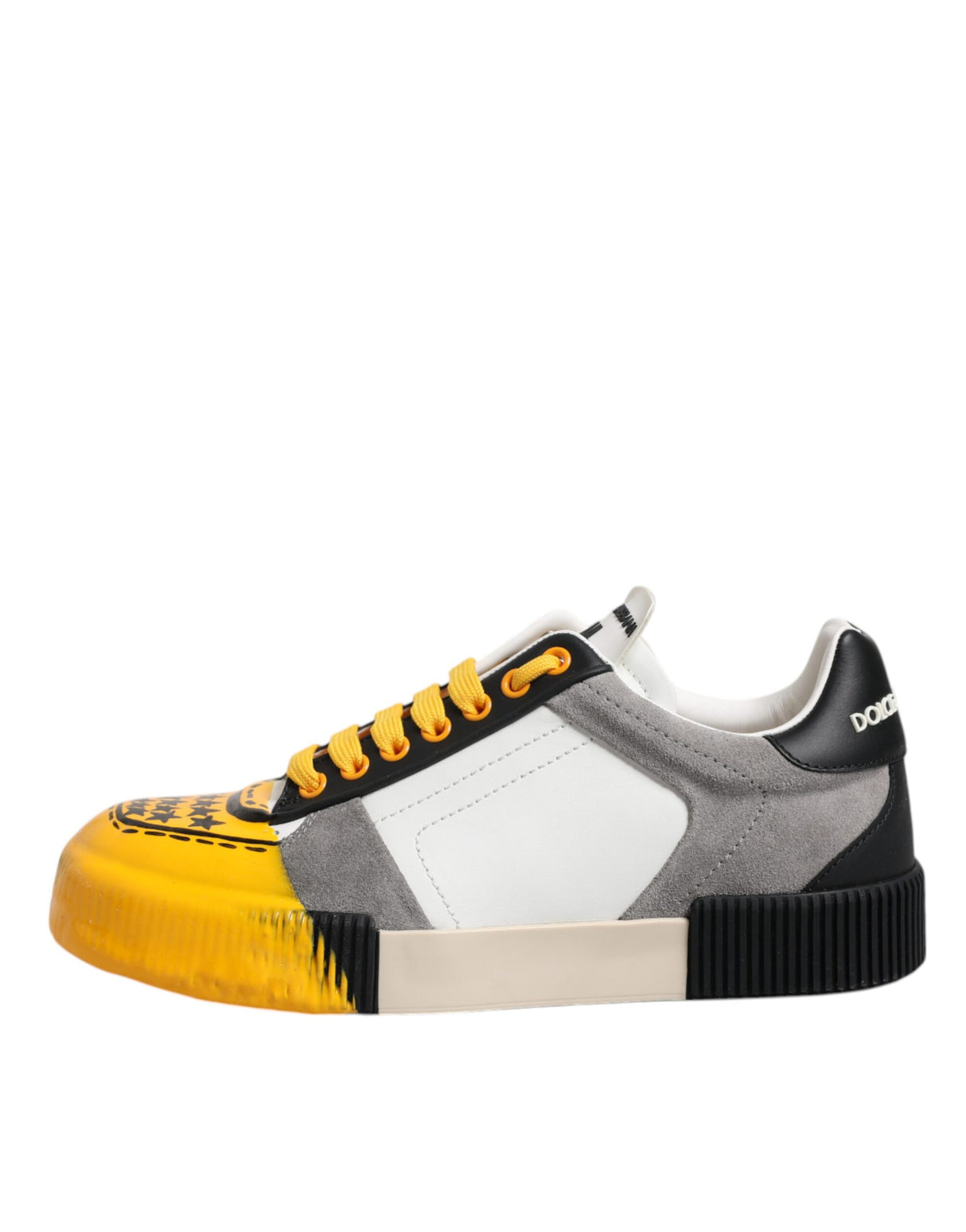 Dolce & Gabbana Multicolor Leather DNA Low Top Sneakers Shoes