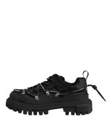 Dolce & Gabbana Black Low Top Lace Up Trekking Sneakers Shoes