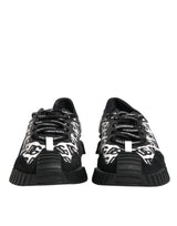 Dolce & Gabbana Black Logo Nylon Low Top NS1 Sneakers Shoes