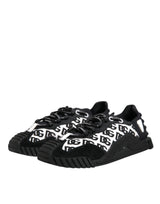 Dolce & Gabbana Black Logo Nylon Low Top NS1 Sneakers Shoes