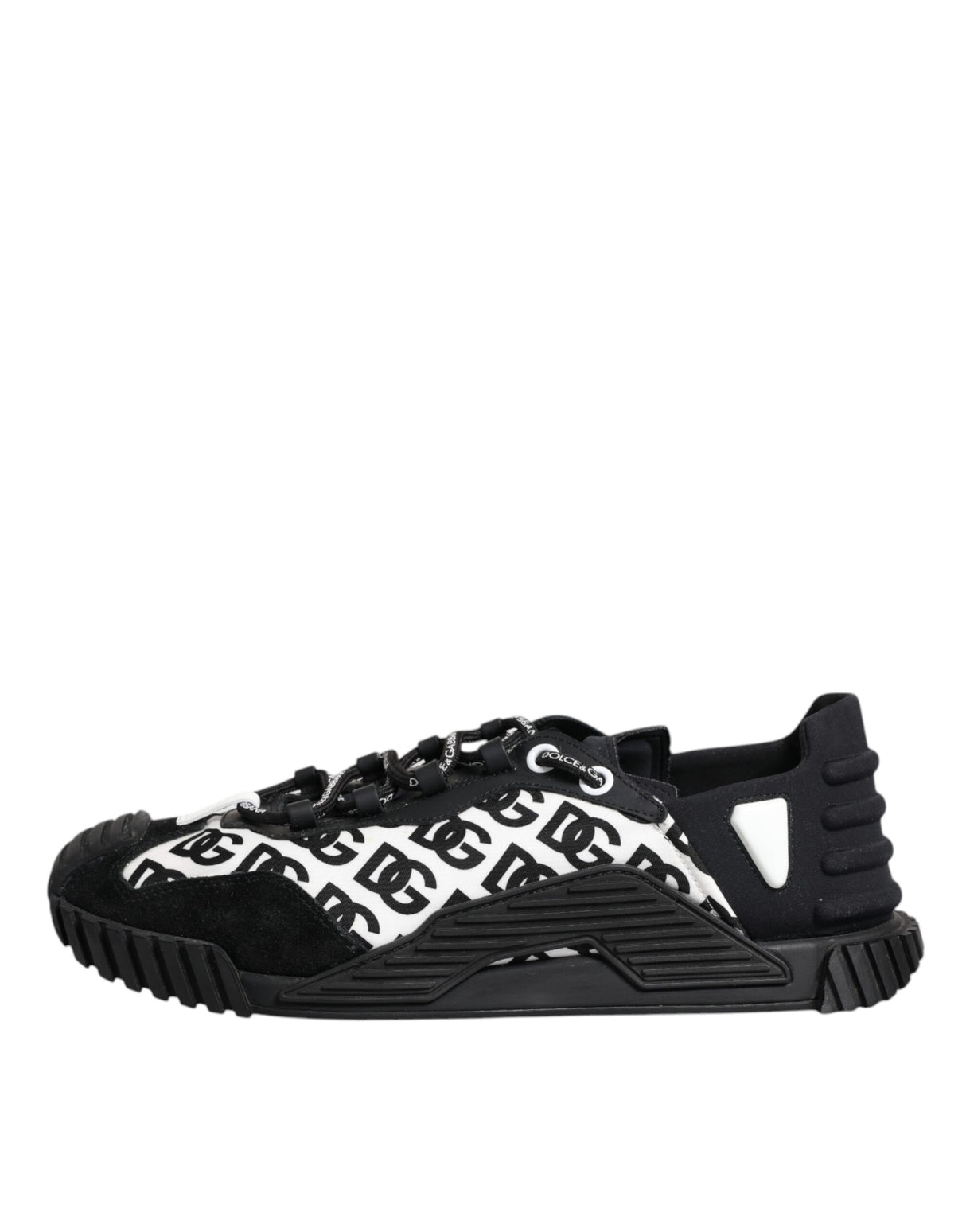 Dolce & Gabbana Black Logo Nylon Low Top NS1 Sneakers Shoes