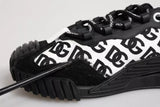 Dolce & Gabbana Black Logo Nylon Low Top NS1 Sneakers Shoes