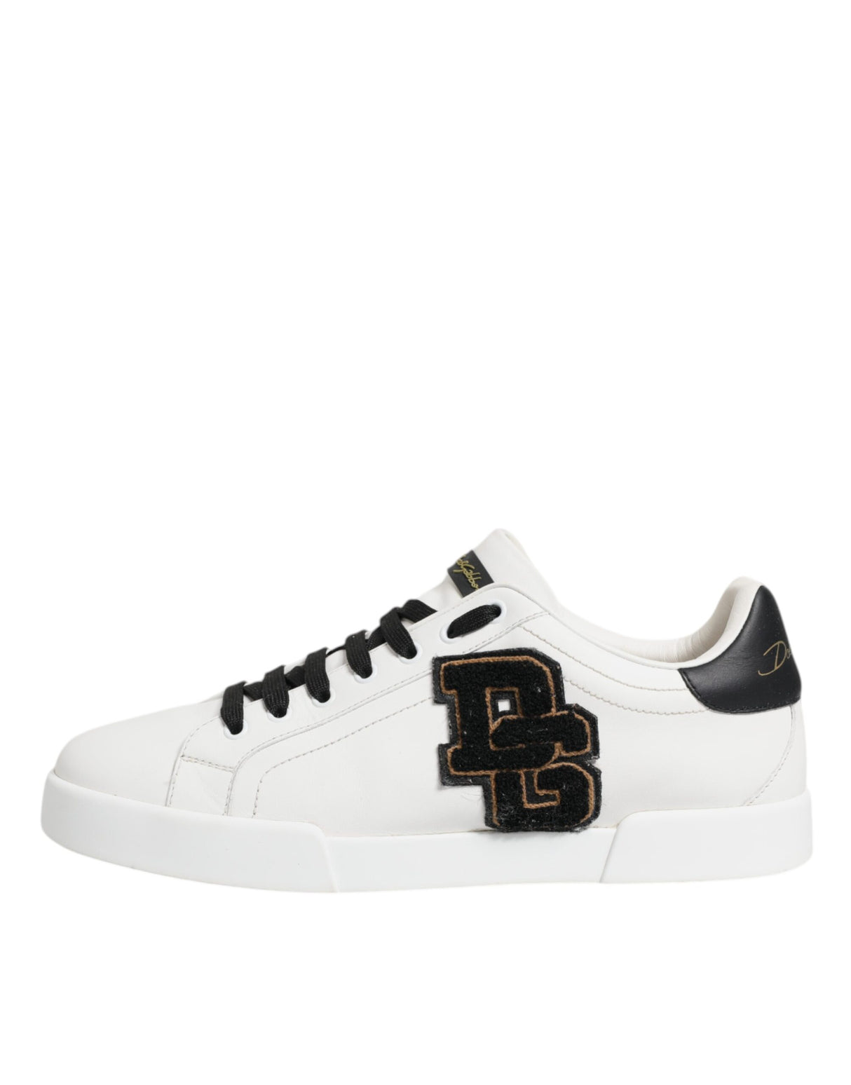 Dolce & Gabbana White Leather DG Logo Low Top Sneakers Shoes