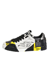 Dolce & Gabbana Multicolor Lettering Portofino Sneakers Shoes