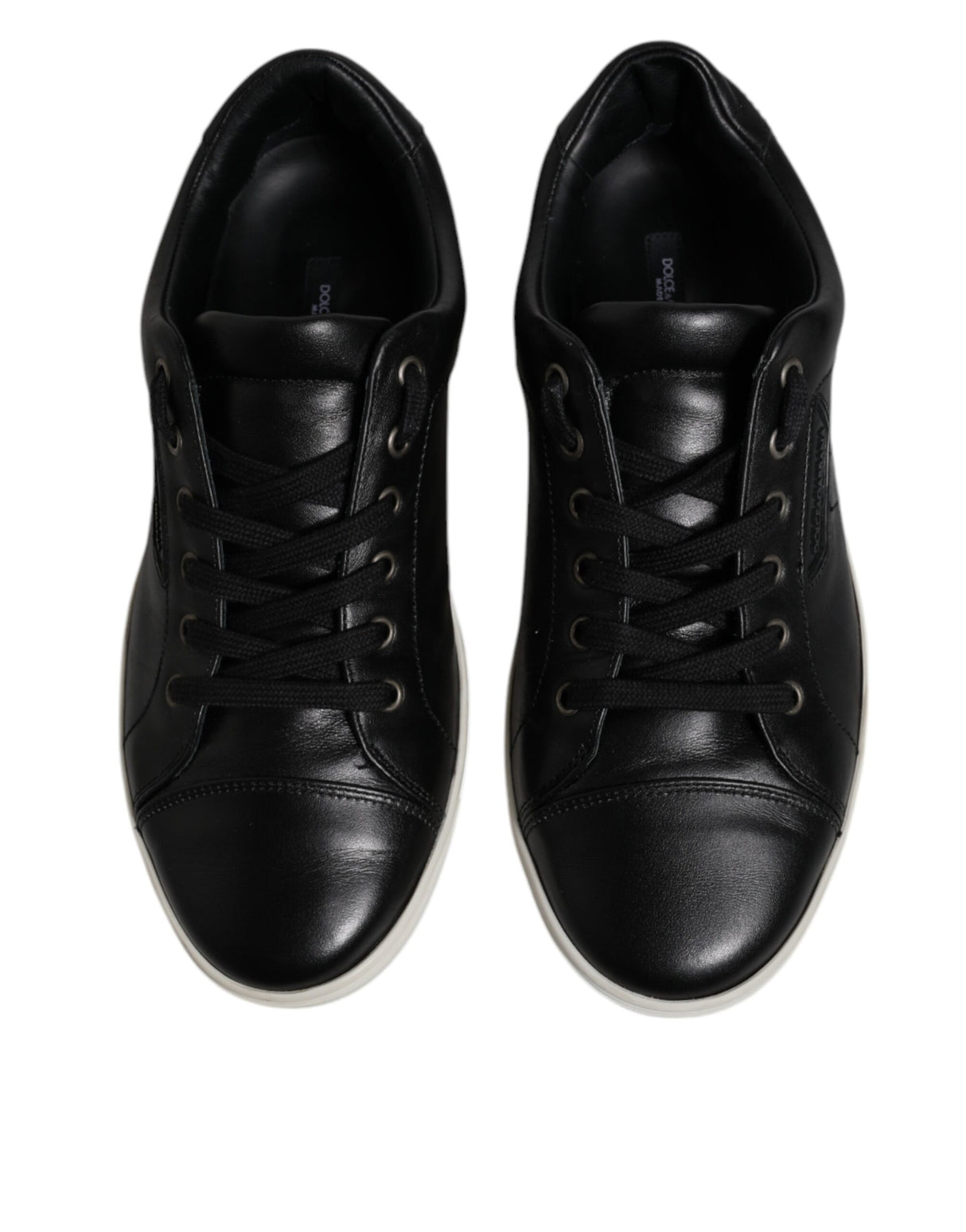 Dolce & Gabbana Black London Nappa Leather Men Sneakers Shoes