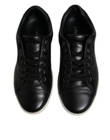 Dolce & Gabbana Black London Nappa Leather Men Sneakers Shoes