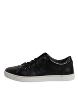 Dolce & Gabbana Black London Nappa Leather Men Sneakers Shoes