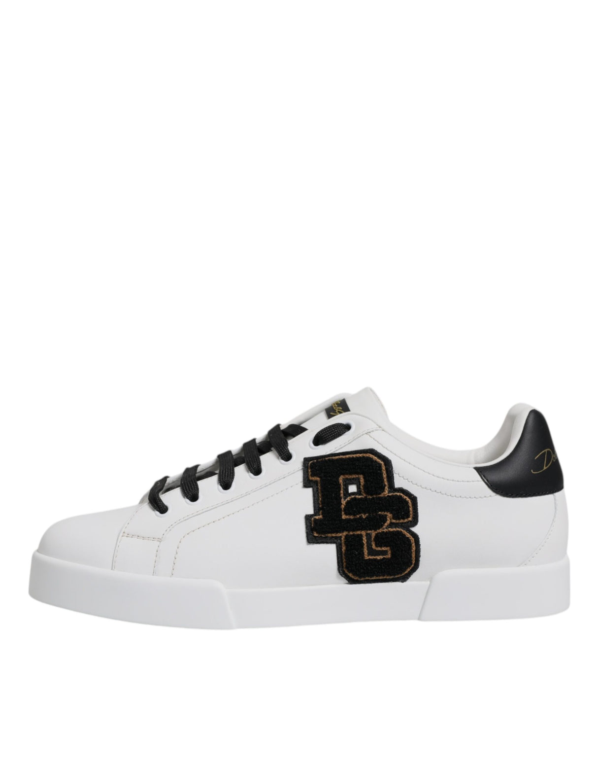 Dolce & Gabbana White Leather DG Logo Low Top Sneakers Shoes