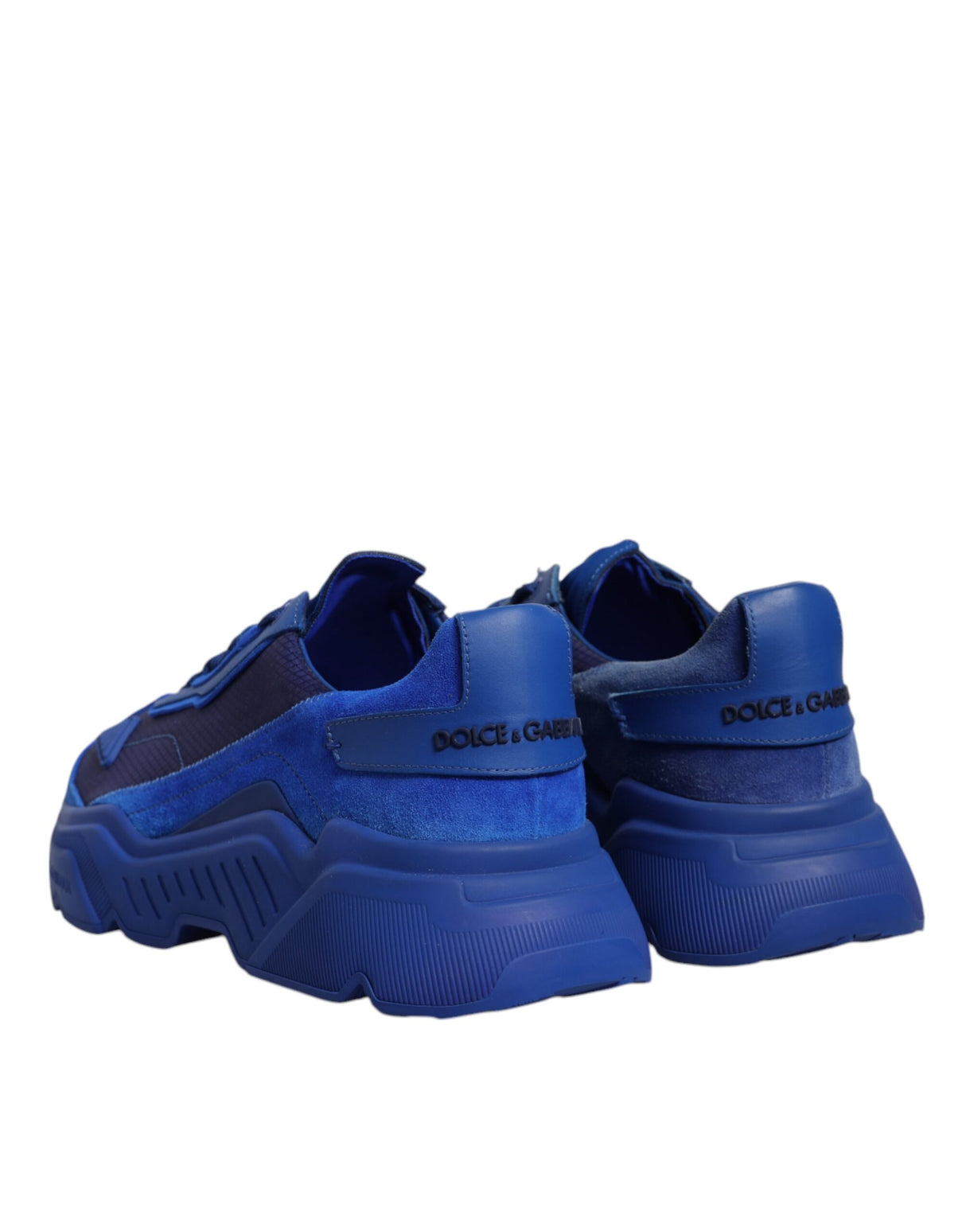 Dolce & Gabbana Blue Leather Daymaster Low Top Sneakers Shoes