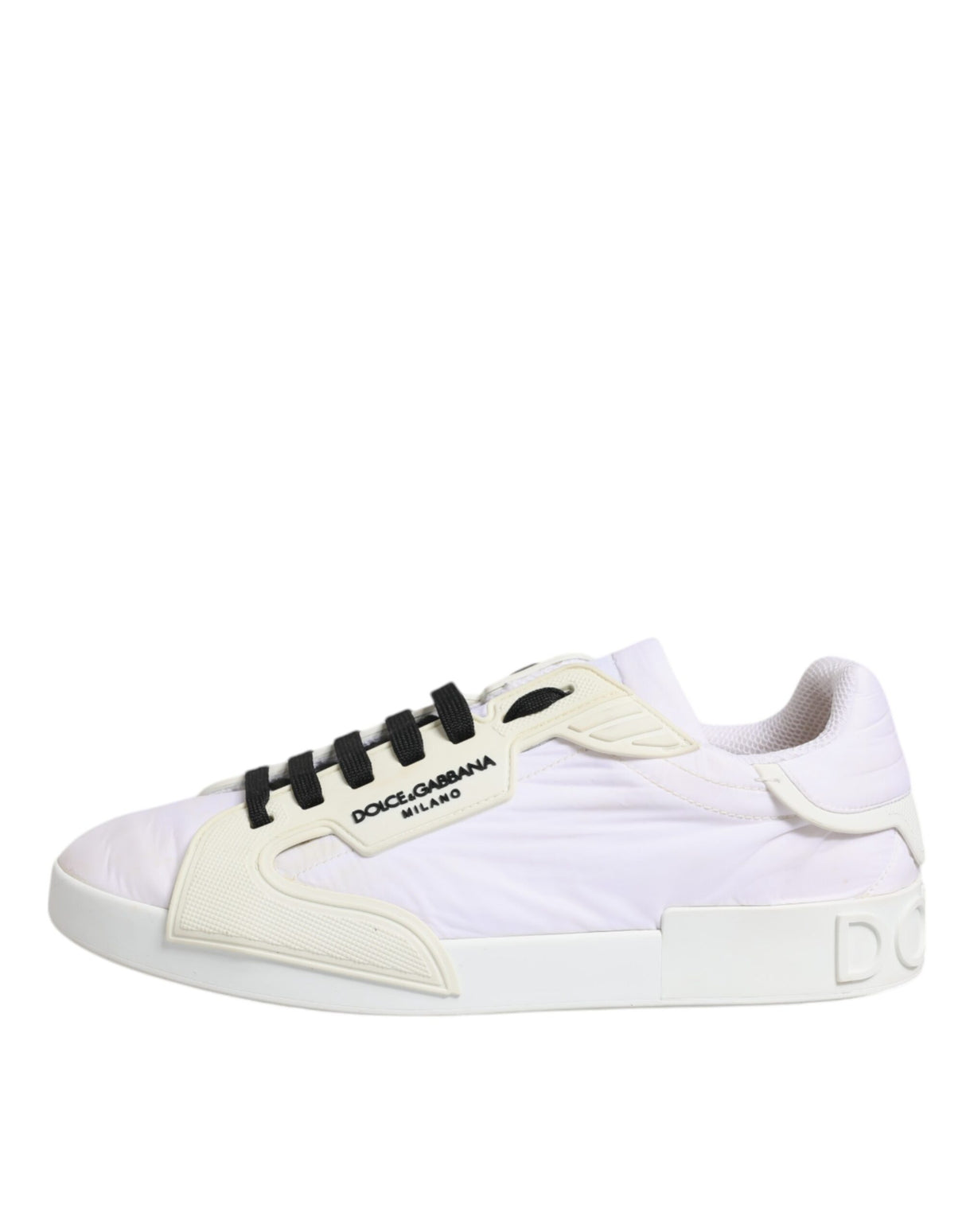 Dolce & Gabbana White Portofino Logo Low Top Sneakers Shoes