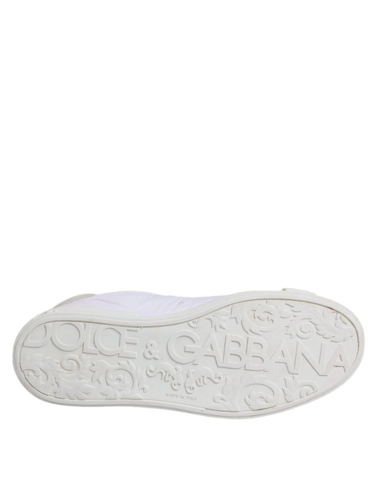 Dolce & Gabbana White Portofino Logo Low Top Sneakers Shoes