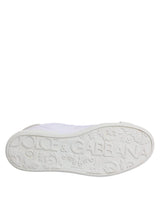 Dolce & Gabbana White Portofino Logo Low Top Sneakers Shoes