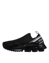 Dolce & Gabbana Black Sorrento Slip On Low Top Sneakers Shoes