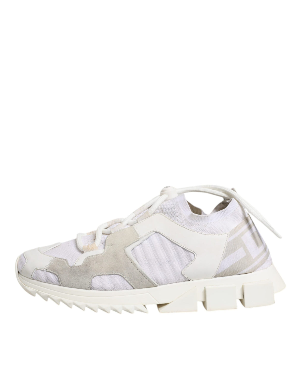 Dolce & Gabbana White Mesh Sorrento Trekking Sneakers Shoes