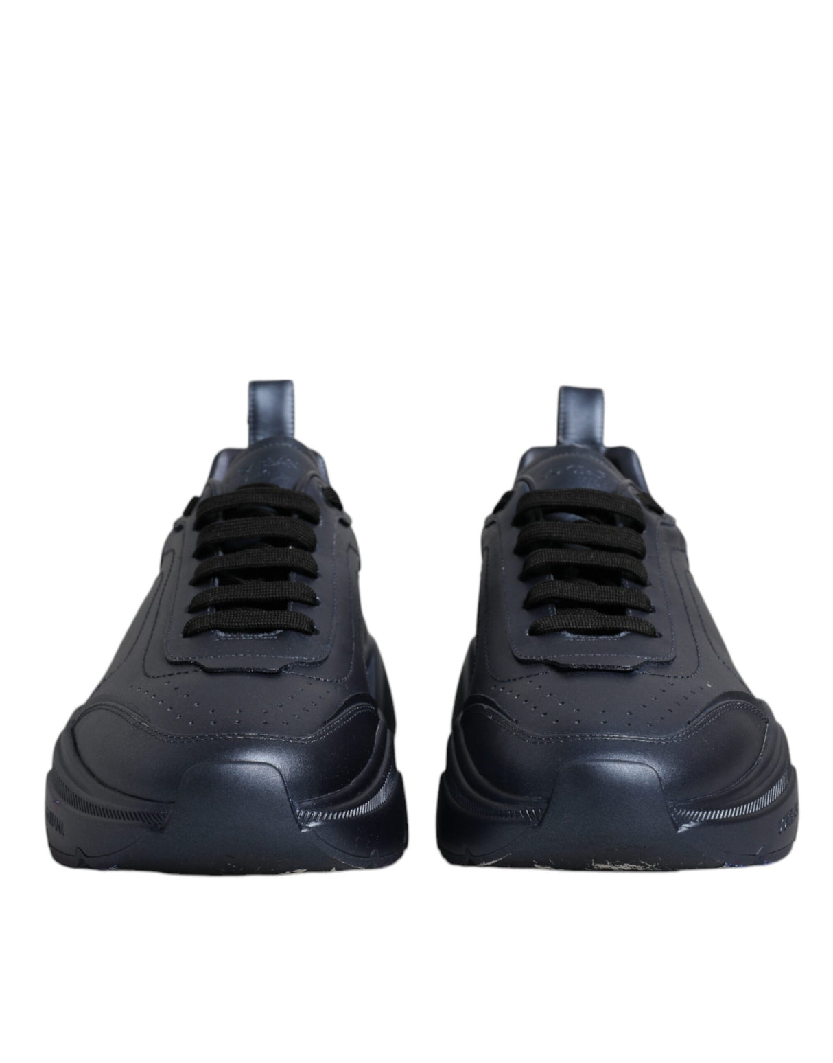 Dolce & Gabbana Dark Blue DAYMASTER Leather Sneakers Shoes