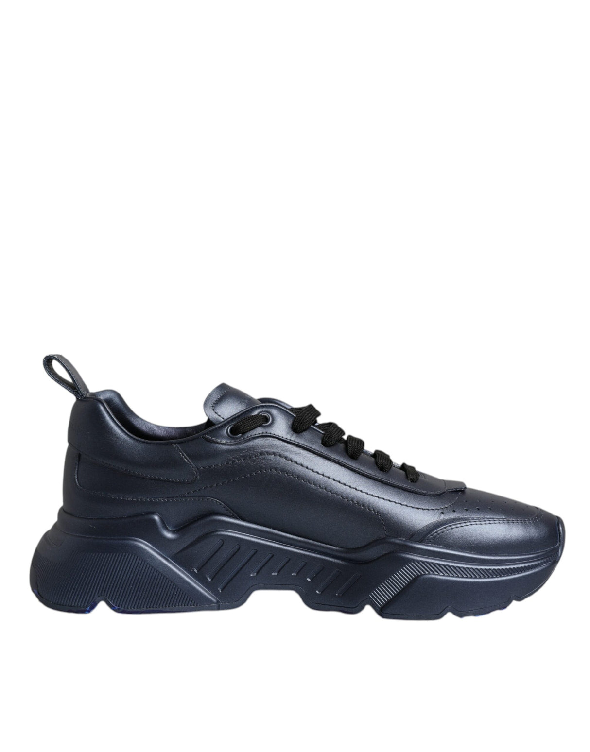 Dolce & Gabbana Dark Blue DAYMASTER Leather Sneakers Shoes