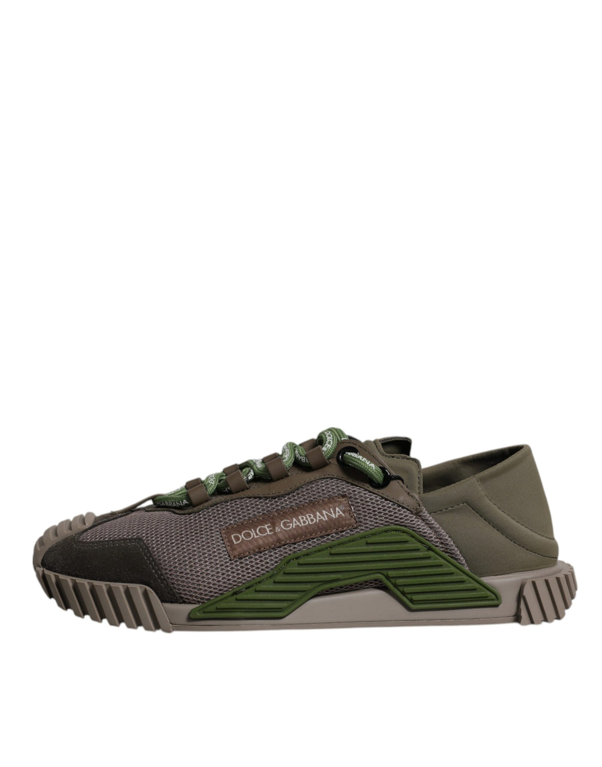 Dolce & Gabbana Army Green Low Top NS1 Men Sneakers Shoes