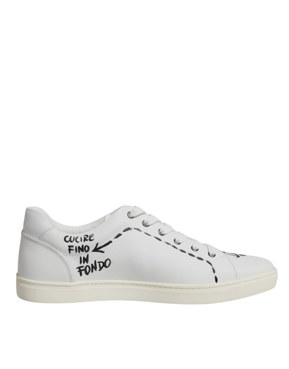 Dolce & Gabbana White Leather Milano Low Top Sneakers Shoes