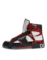 Dolce & Gabbana Multicolor Leather High Top Sneakers Shoes