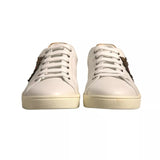 Dolce & Gabbana White Leather Heart Embellished Sneakers Shoes