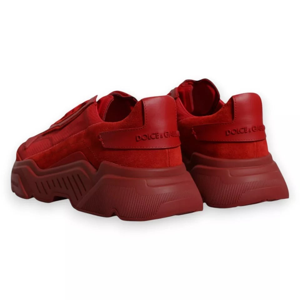 Dolce & Gabbana Red Leather Daymaster Low Top Sneakers Shoes