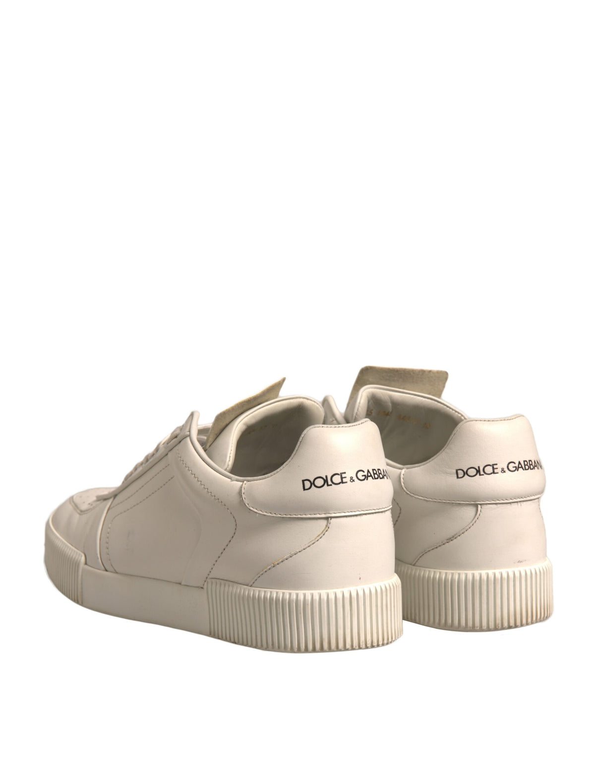 Dolce & Gabbana White Miami Leather Low Top Sneakers Shoes