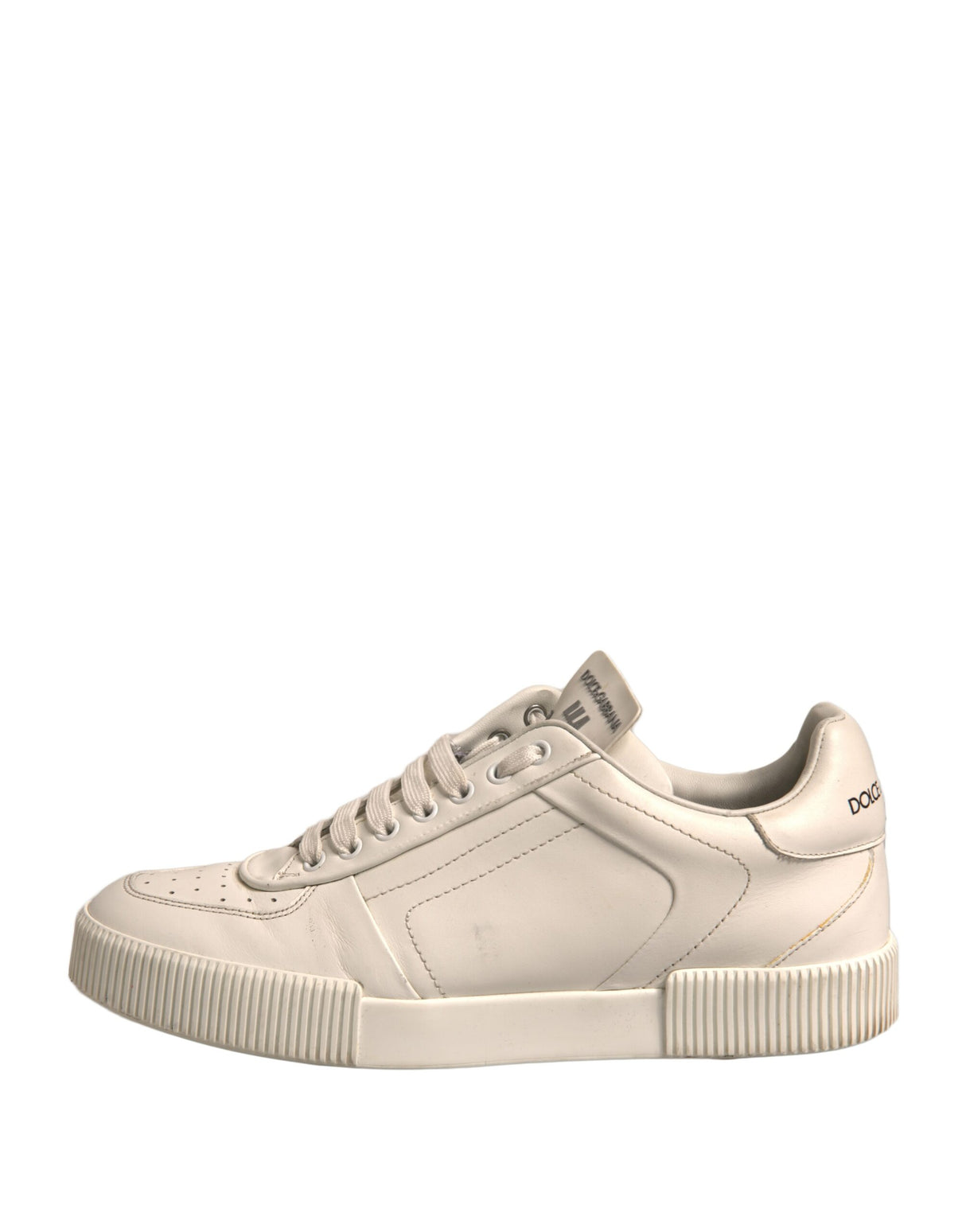 Dolce & Gabbana White Miami Leather Low Top Sneakers Shoes