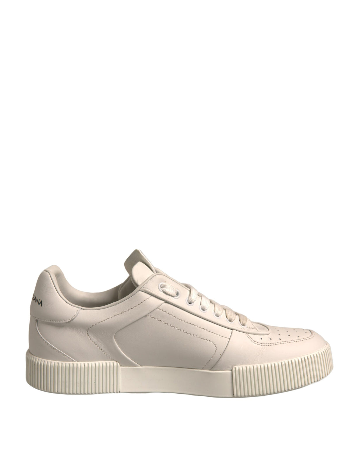 Dolce & Gabbana White Miami Leather Low Top Sneakers Shoes