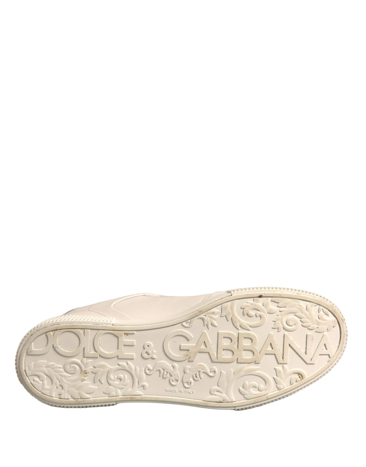 Dolce & Gabbana White Miami Leather Low Top Sneakers Shoes